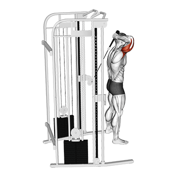 Cable Single Arm Overhead Tricep Extension demonstration