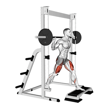 Smith Machine Front Elevated Split Squat demonstration