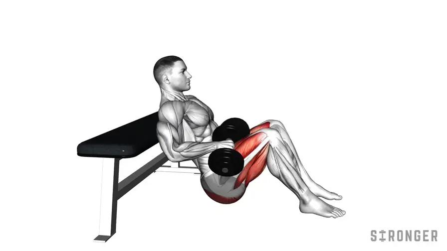 Dumbbell KAS Glute Bridge demonstration